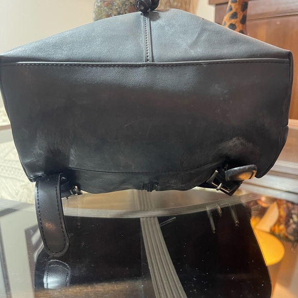 Vintage Esprit Black Backpack 90s faux leather purse Y2K boho​​ - Picture 8 of 10